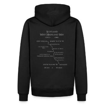 Écosse West Highland Way - Sweat à capuche Premium bio Homme - noir - Dos - Nico (187cm)