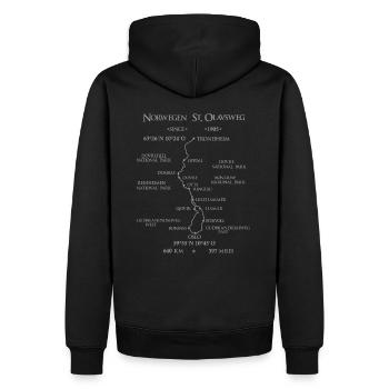 St. Olavsweg Norwegen - Männer Premium Bio Hoodie - Schwarz - Hinten - Nico (187cm)