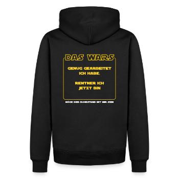 Das Wars Rentner - Männer Premium Bio Hoodie - Schwarz - Hinten - Nico (187cm)