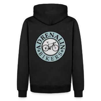 Rennrad, Männer, Radsport, Radrennen, Geschenk - Männer Premium Bio Hoodie - Schwarz - Hinten - Nico (187cm)