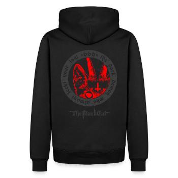 Le démon noir qui cherche toujours ton âme - 666 - Sweat à capuche Premium bio Homme - noir - Dos - Nico (187cm)