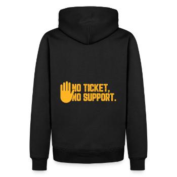 No Ticket No Support Informatiker IT Administrator - Männer Premium Bio Hoodie - Schwarz - Hinten - Nico (187cm)