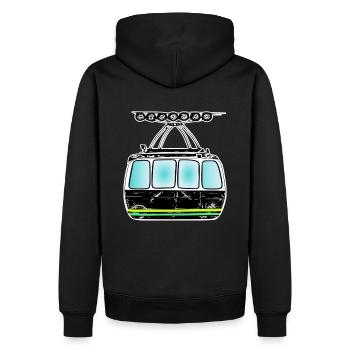 Cable car gondola cable car fan - Men’s Premium Organic Hoodie - black - Back - Nico (187cm)