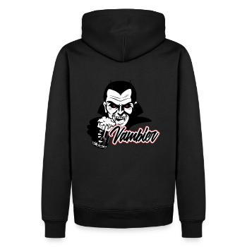 Halloween Vampir Bier Vambier Funny Horror - Männer Premium Bio Hoodie - Schwarz - Hinten - Nico (187cm)