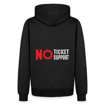 No Ticket No Support Informatiker IT Administrator - Männer Premium Bio Hoodie - Schwarz - Hinten - Nico (187cm)
