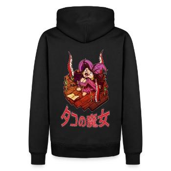 Hexe beschwört Oktopus-Tentakel - Männer Premium Bio Hoodie - Schwarz - Hinten - Nico (187cm)