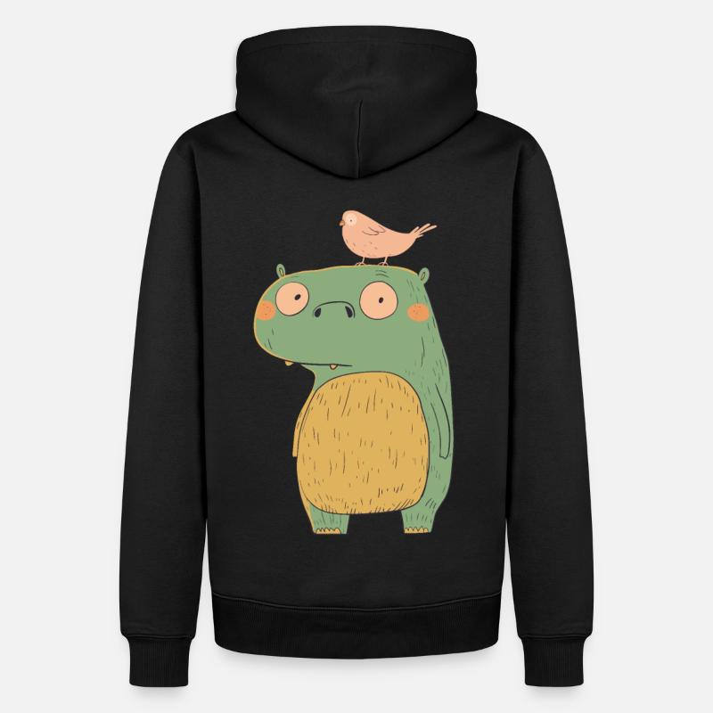 Petit monstre | © M2-D2 - Sweat à capuche Premium bio Homme - noir