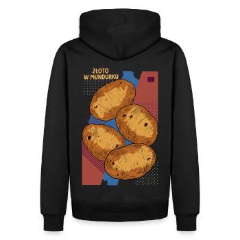 Or en mudurku - Sweat à capuche Premium bio Homme - noir - Dos - Nico (187cm)