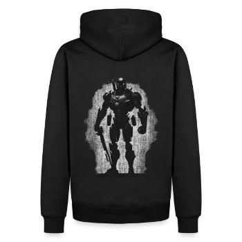 Robot tueur Robot tueur - Sweat à capuche Premium bio Homme - noir - Dos - Nico (187cm)