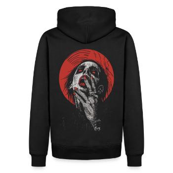 Fingerlecken Gothic - Männer Premium Bio Hoodie - Schwarz - Hinten - Nico (187cm)