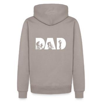 Meilleur papa - Sweat à capuche Premium bio Homme - taupe - Dos - Nico (187cm)