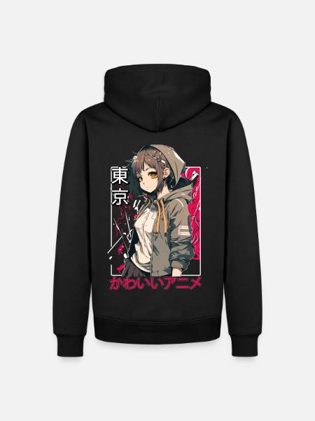 Sakura Blossom - Men’s Premium Organic Hoodie - black
