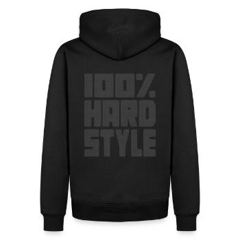 Hardstyle 100% Gabber Frenchcore Techno - Sweat à capuche Premium bio Homme - noir - Dos - Nico (187cm)