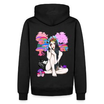 érotique spirituel occulte rituel magie fée nue - Sweat à capuche Premium bio Homme - noir - Dos - Nico (187cm)