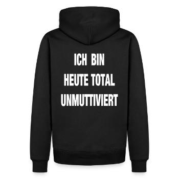 Totalement désorienté Mère sans plaisir - Sweat à capuche Premium bio Homme - noir - Dos - Nico (187cm)