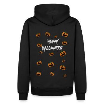 Alarme de citrouille Happy Halloween - Sweat à capuche Premium bio Homme - noir - Dos - Nico (187cm)