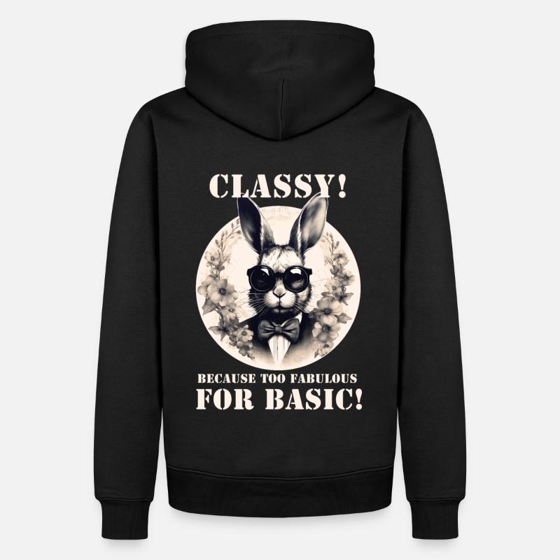 Cooler Hase - Männer Premium Bio Hoodie - Schwarz