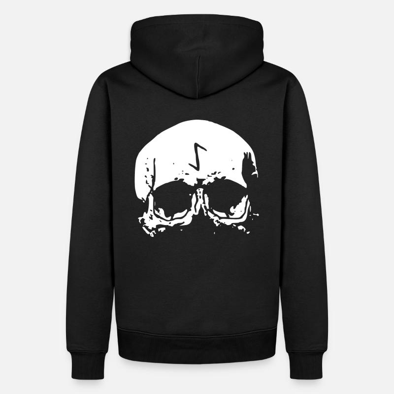 Schädel Rune - Walhalla - Odin - Wiking - Männer Premium Bio Hoodie - Schwarz