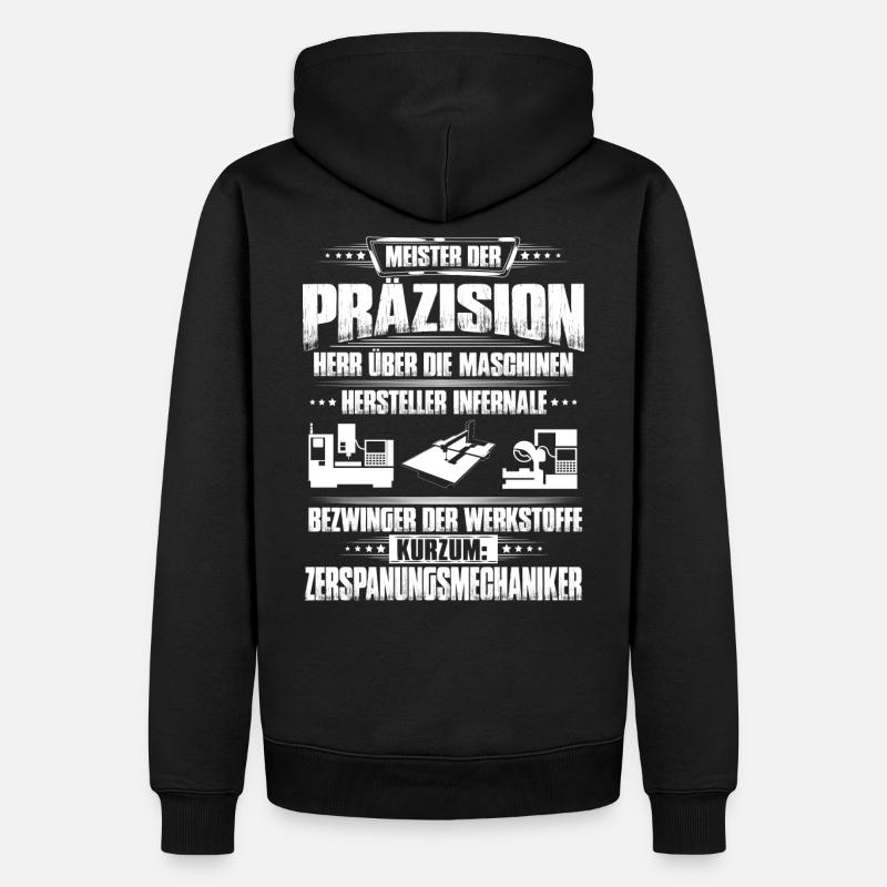 Zerspanungsmechaniker/Dreher/Fräser/Geschenk - Männer Premium Bio Hoodie - Schwarz