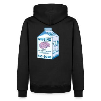 Missing : 's brain - Cerveau de  perdu - Sweat à capuche Premium bio Homme - noir - Dos - Nico (187cm)