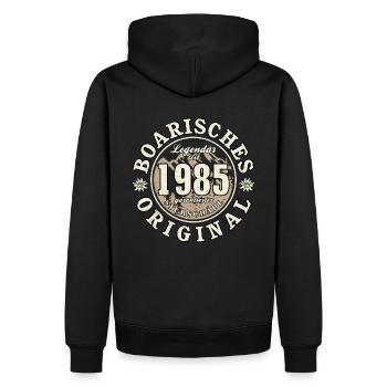40. Geburtstag 2025 Boarisches Original Geschenk - Männer Premium Bio Hoodie - Schwarz - Hinten - Nico (187cm)