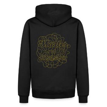 Master of disaster - Männer Premium Bio Hoodie - Schwarz - Hinten - Nico (187cm)