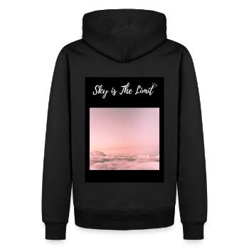 Sky is The Limit - Männer Premium Bio Hoodie - Schwarz - Hinten - Nico (187cm)