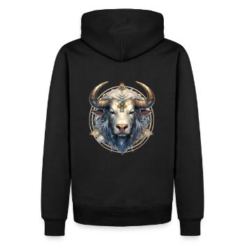 astro Birthday Horoscope Zodiac sign Taurus - Men’s Premium Organic Hoodie - black - Back - Nico (187cm)
