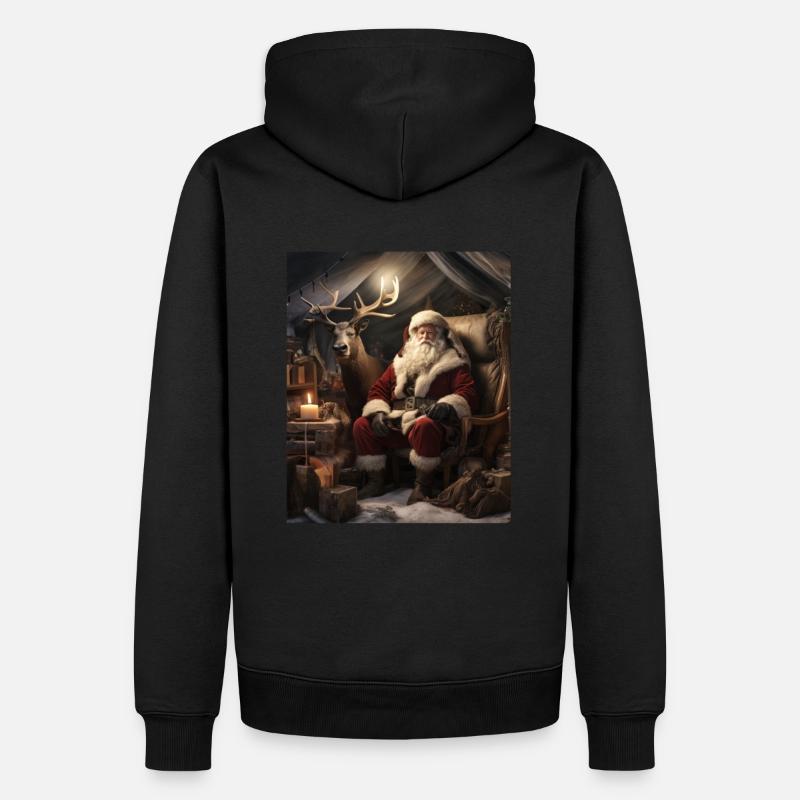 Noël laid,Noël beaux cadeaux,tente - Sweat à capuche Premium bio Homme - noir