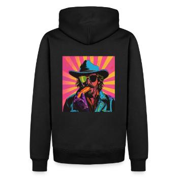 Carotte Carotte Jardin de carottes Végétalien Drôle Végétarien - Sweat à capuche Premium bio Homme - noir - Dos - Nico (187cm)