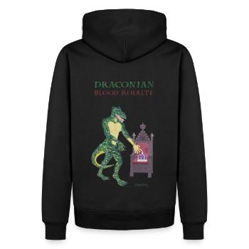 Royal Monstrous Lizard - Men’s Premium Organic Hoodie - black - Back - Nico (187cm)