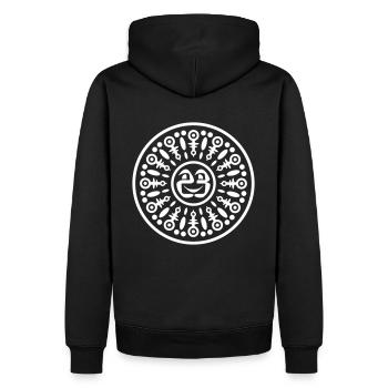 23 cycle de Maya - Sweat à capuche Premium bio Homme - noir - Dos - Nico (187cm)