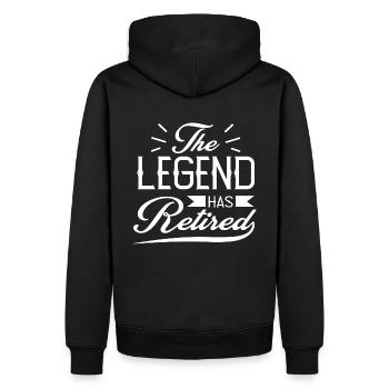 the legend has retired gifts funny retirement. - Sweat à capuche Premium bio Homme - noir - Dos - Nico (187cm)
