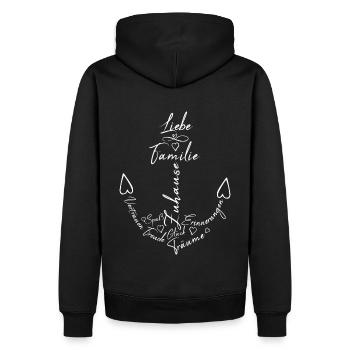 Famille Anker La famille est la plus importante au monde. - Sweat à capuche Premium bio Homme - noir - Dos - Nico (187cm)