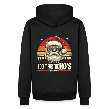 Chemise cool du Père Noël pour homme - Sweat à capuche Premium bio Homme - noir - Dos - Nico (187cm)