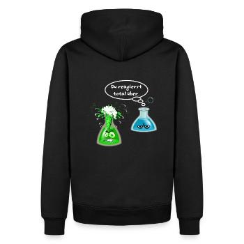 Chemie Nerd Geschenk zB Geburtstag Comic Chemikant - Männer Premium Bio Hoodie - Schwarz - Hinten - Nico (187cm)