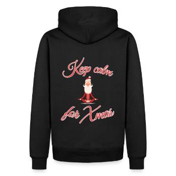 Santa Claus Meditation - Men’s Premium Organic Hoodie - black - Back - Nico (187cm)