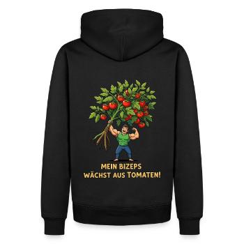 Jardinier sportif - Sweat à capuche Premium bio Homme - noir - Dos - Nico (187cm)
