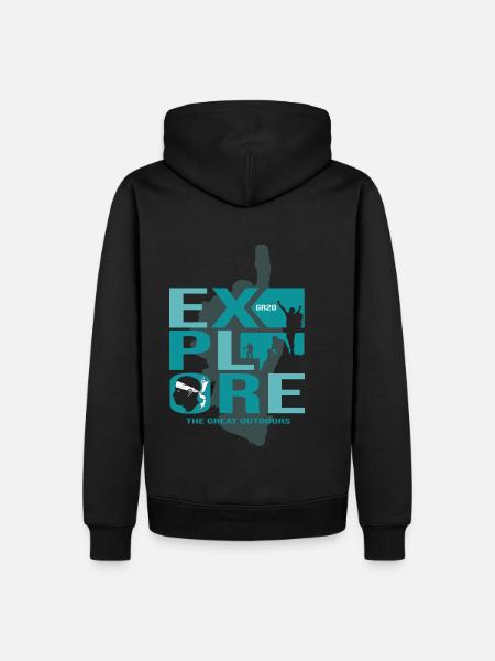 Vandreture GR20 Korsika GR 20 gr20 vandrer - Herre Premium økologisk hoodie - sort