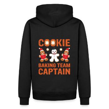 Cookie Baking Team Captain - Weihnachten Backen - Männer Premium Bio Hoodie - Schwarz - Hinten - Nico (187cm)