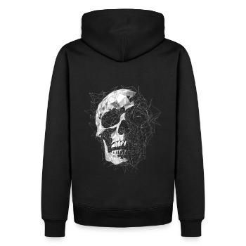 Skull motif skull gothic metal - Men’s Premium Organic Hoodie - black - Back - Nico (187cm)