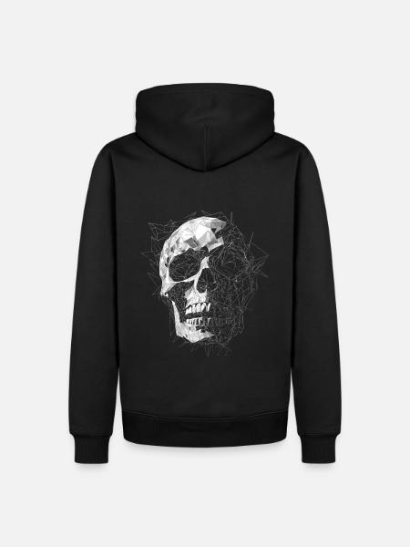 Skull motif skull gothic metal - Men’s Premium Organic Hoodie - black