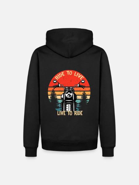 Fahrt zum Leben - Männer Premium Bio Hoodie - Schwarz