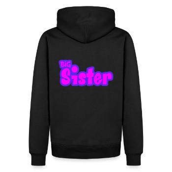 Big Sis Ältere Schwester Geschwister Familie - Männer Premium Bio Hoodie - Schwarz - Hinten - Nico (187cm)