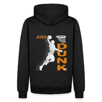 Basketballmannschaft Basketball Dunk Spieler Basketball - Männer Premium Bio Hoodie - Schwarz - Hinten - Nico (187cm)