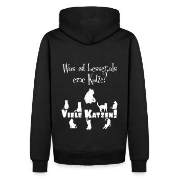 Chat - Chats - Sweat à capuche Premium bio Homme - noir - Dos - Nico (187cm)