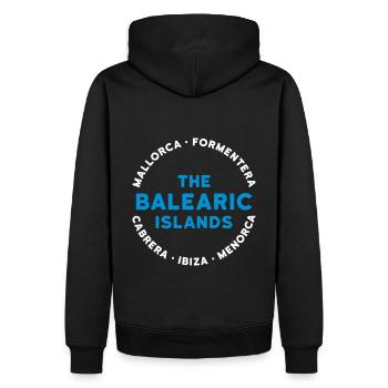 The Balearic Islands - Männer Premium Bio Hoodie - Schwarz - Hinten - Nico (187cm)