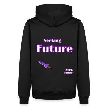 À la recherche de conceptions 🚀 d’avenir - Sweat à capuche Premium bio Homme - noir - Dos - Nico (187cm)