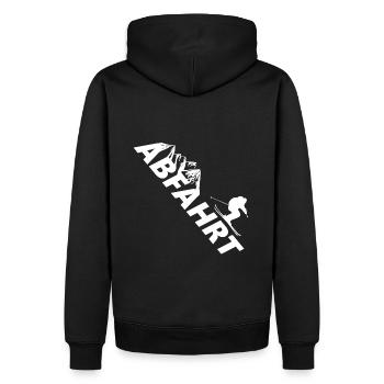 Skifahren Berge Abfahrt - Männer Premium Bio Hoodie - Schwarz - Hinten - Nico (187cm)