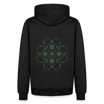 Cloverleaf - Sweat à capuche Premium bio Homme - noir - Dos - Nico (187cm)